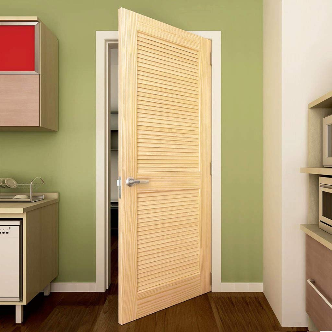 Louvered door
